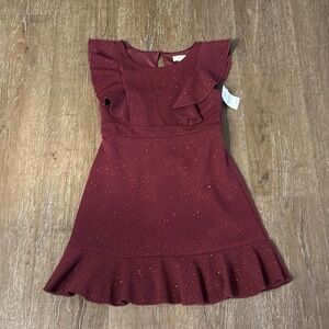 NWT Zenzi Dark Red Sparkly Size 6/6x Dress